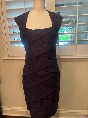 Women's navy blue Layered Cocktail Dress